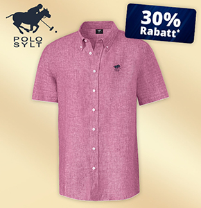 Polo Sylt Herren Baumwoll-Leinen-Mix Hemd kurzarm